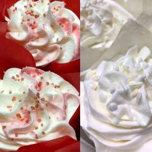 Chocolate Raspberry Swirl & champagne vanilla cupcakes