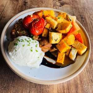 Balsamic Roasted Chicken Thighs