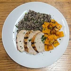 Grilled Chicken with butternut squash and quinoa